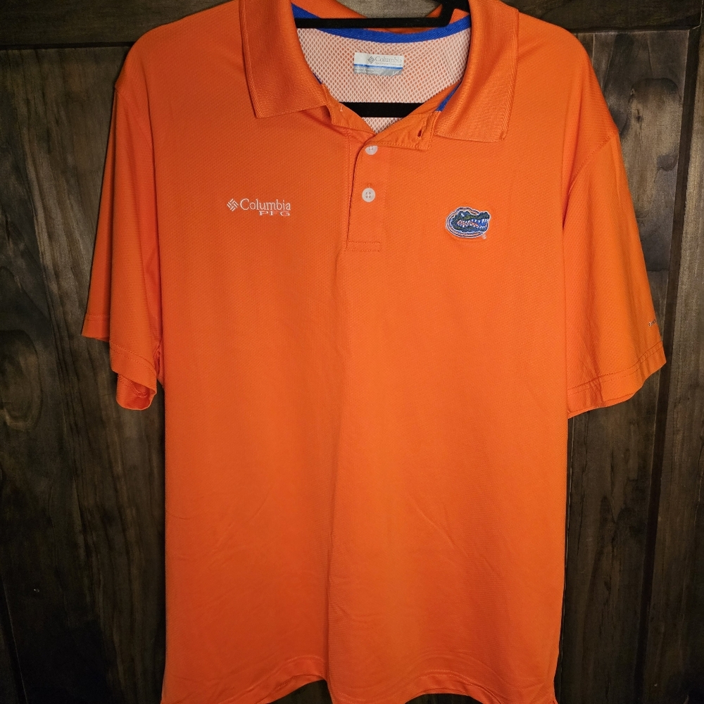 Columbia PFG Florida Gators Omni-Shade CLG Skiff Cast Golf Polo Shirt